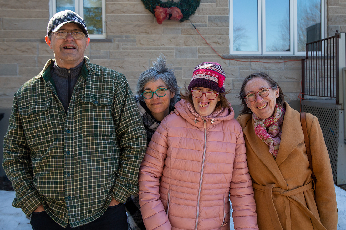 Lanaudiere - A group of community members outside in the winter
