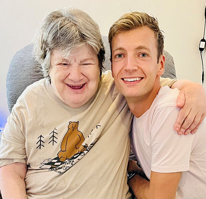 A woman and a man from L'Arche Vancouver