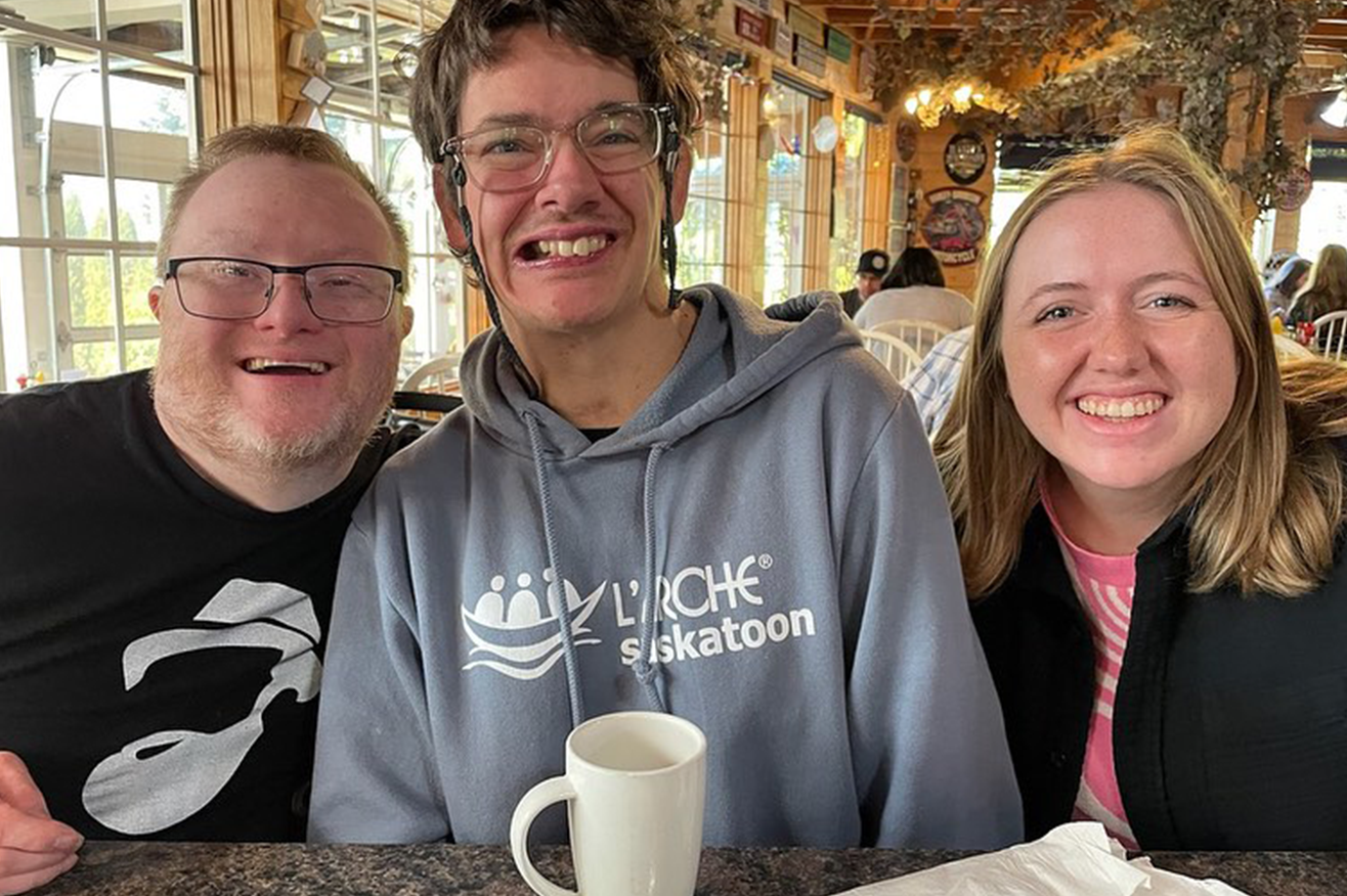 Saskatoon - three community members at a cafe