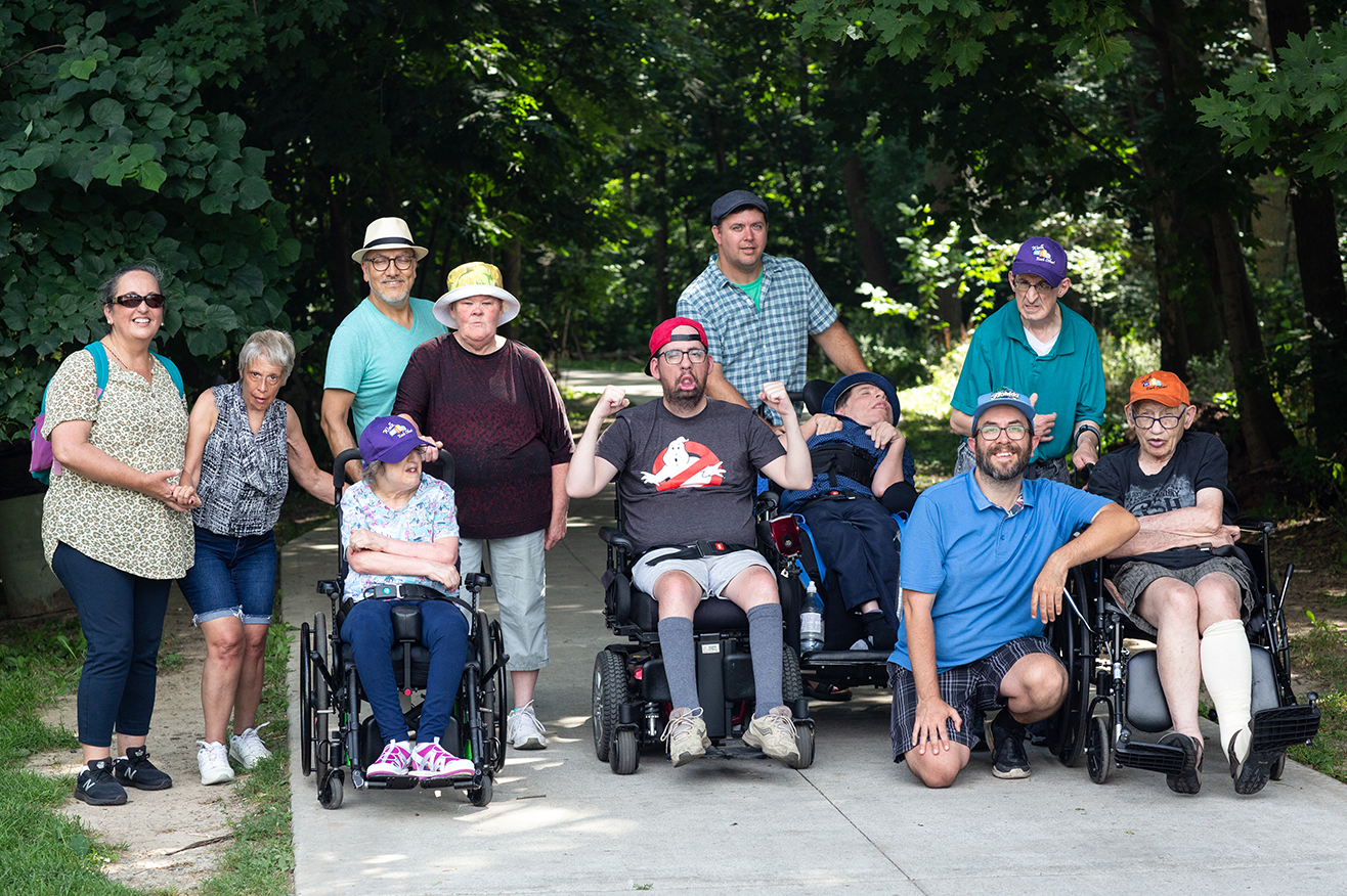 London - A groupe of community members outside